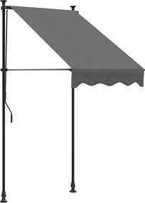 vidaXL antracit szövet és acél feltekerhető napellenző 100 x 150 cm