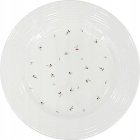 Porcelán sekély tányér Croft Berries 27,5cm, zöld/piros