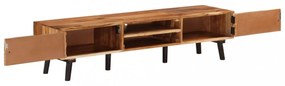 tömör akácfa TV-szekrény 145 x 35 x 35 cm