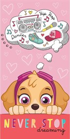 Mancs Őrjárat Never Stop fürdőlepedő, strand törölköző 70x140cm (Fast Dry)