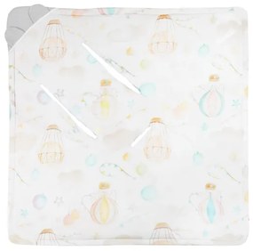 Lionelo - Autósüléshez való pólya TRAVEL SWADDLE 90x90 cm Szürke Léggömb