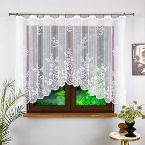 Rövid Függöny Ívvel, Virágokkal Kész Szalaggal 25529 300X160