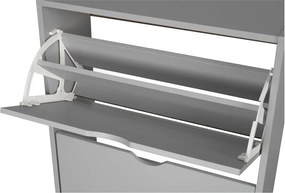 Szürke billenő ajtós cipőtartó 60x118x24 cm Stelo – Bonami Essentials