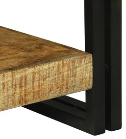 Konzolasztal 120x33x75 cm Tömör Durva Mangófából
