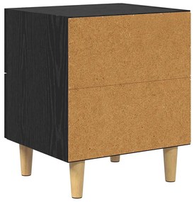 Éjjeliszekrény 2 pcs Musta tammi 40 x 35 x 47.5 cm Faanyag
