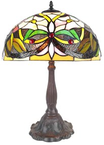 Tiffany asztali lámpa Krém Ø 41x58 cm