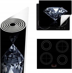 Tűzhelyvédő Szőnyeg Több Helyet Biztosít 60x52 fekete gyémánt