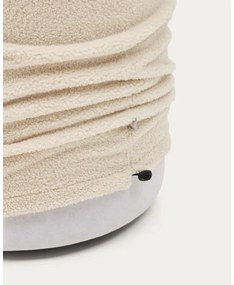 Krémszínű buklé puff Kaeli – Kave Home