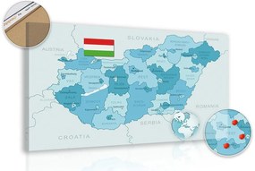 Parafa kép elegáns kék Magyarország térkép