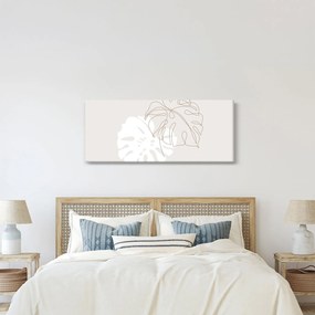 Kép - Line art monstera N⁰2 (120x50 cm)
