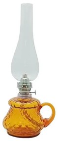 Olajlámpa TEREZA 34 cm borostyán csekkek