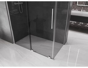 Mexen Velar, zuhanykabin tolóajtóval 140 x 75 cm, 8mm szürke üveg, króm, 871-140-075-41-01