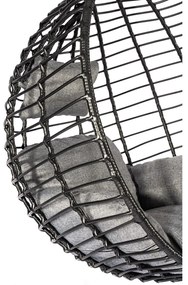 Mila fekete mesterséges rattan függőfotel - Bonami Selection