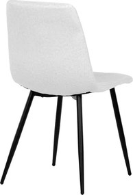 Étkezőszék, fehér, bársony szövet, DCL-X7015 WT2