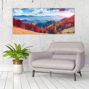 Egy kép egy színes őszi tájról (120x50 cm)