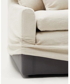 Bézs len kanapé 230 cm Zenira – Kave Home