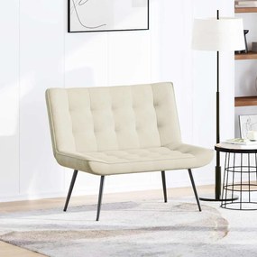 vidaXL krémszínű bársonypad 110 x 74 x 84 cm