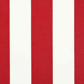 Behúzható napellenző Piros és Fehér 400 × 300 cm