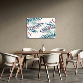 Kép - Trópusi levelek (üvegen) (70x50 cm)
