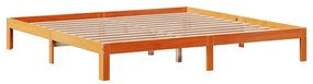 viaszbarna tömör fenyőfa ágykeret fiókkal 180 x 200 cm