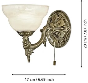 EGLO 85859 - MARBELLA fali lámpa 1xE14/40W bronz