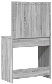Öltözködőasztal LED fényekkel Szürke Sonoma 78,5x41x135 cm
