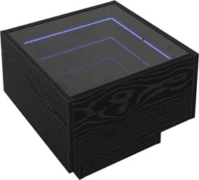 vidaXL Dohányzóasztal Fekete tölgy 40 x 40 x 30 cm Faanyag