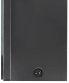 szürke LED-es tükrös fürdőszobaszekrény 80 x 12 x 68 cm