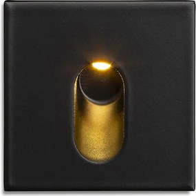 RENDL MEMPHIS SQ zápustná do stěny černá 230V LED 3W 60° 3000K