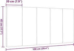 kék szövet fejtámla párna Hanko 100 cm