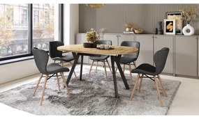 Étkezőasztal ARTUR artisan tölgy/fekete