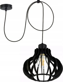 Mennyezeti Lámpa Fekete túlnyúlás Loft 1x E27 pók fa Fekete