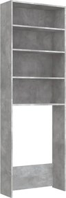 vidaXL betonszürke mosógépszekrény 64 x 24 x 190 cm