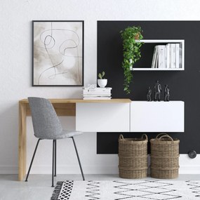 PC asztal Aliex 11 (fehér + tölgy). Akció -20%. 1073388