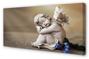 Canvas képek Sleeping angyal virágok táblák 125x50 cm