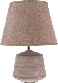 Bézs-világosbarna asztali lámpa textil búrával (magasság 33 cm) – Dakls