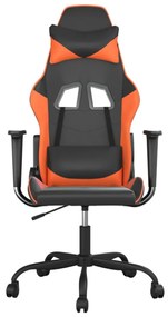 vidaXL fekete és narancssárga műbőr masszázsjátékszék