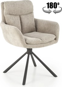 Modern K495 kárpitozott forgószék nappali étkezőbe bézs