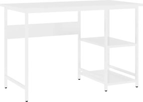 vidaXL fehér MDF és fém számítógépasztal 105 x 50 x 72 cm