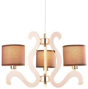 LED Csillár zsinóron AMBROSIA 3xE14/40W/230V + LED/18,4W réz