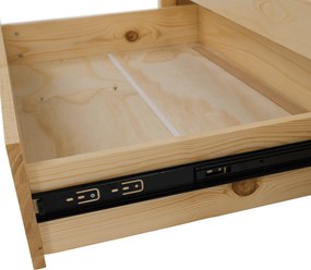 Montessori ágy, 90x200, természetes, tömör, BIANKA