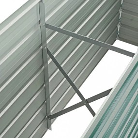 zöld horganyzott acél kerti magaságyás 160 x 40 x 77 cm
