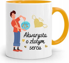 Akvarista Bögre Sárga Születésnapi Ajándék fényképes nyomtatással