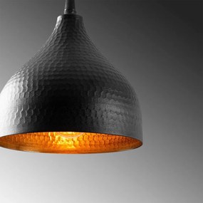 Fekete függőlámpa fém búrával ø 18 cm Tattoo – Opviq lights