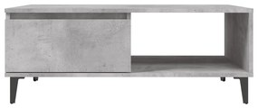 Betonszürke szerelt fa dohányzóasztal 90 x 60 x 35 cm