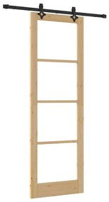 Csúszóajtó Egyéb Barna 78 x 232 cm Fa és fém