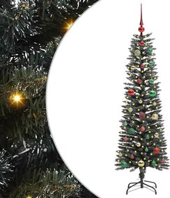 vidaXL Mű karácsonyfa 150 LED-del Zöld 150 cm PVC és Műanyag és Acél