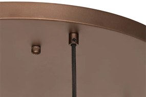 Art Deco lógólámpa sötét bronz színű borostyán üveggel 7-lámpás - Sandra