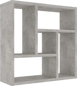 vidaXL betonszürke szerelt fa fali polc 45,1 x 16 x 45,1 cm