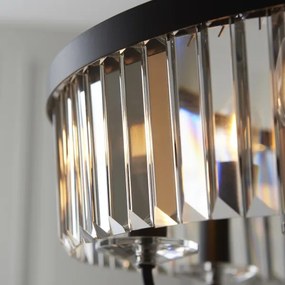 Endon 100711 - CHESTERFIELD láncra függesztett csillár 6xE14/6W/230V, Ø 55 cm, fekete